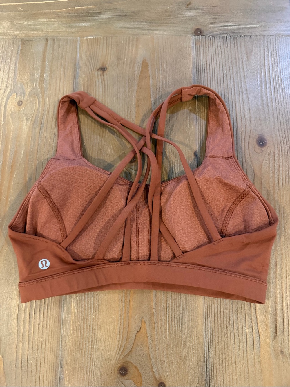 lululemon athletica Rust/Brown Strappy Back Sports Bra - Picture 2 of 2